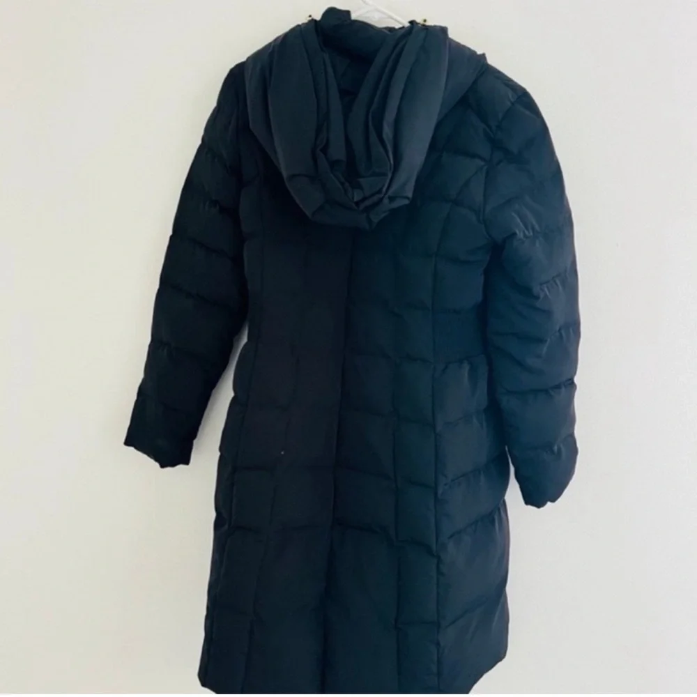 Cole Haan Signature Black Double Zip Long Midi Quilted Puffer Jacket Medium